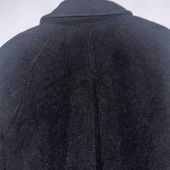 Classic Black Button Up Wool Blend Winter Coat Basic Editions Womens Size S - Picture 8 of 10